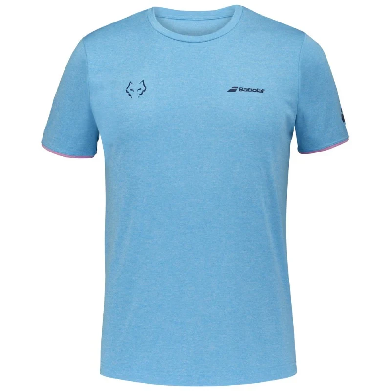 Babolat CREW NECK TEE LEBRON Cyan Blue Hthr