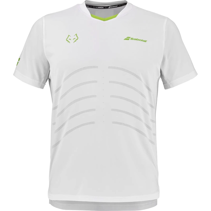 BABOLAT CREW NECK TEE REPLICA  J. LEBRON WHITE