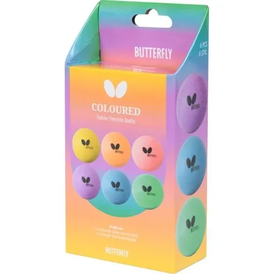Butterfly COLOURED BALLS (6 Pack)