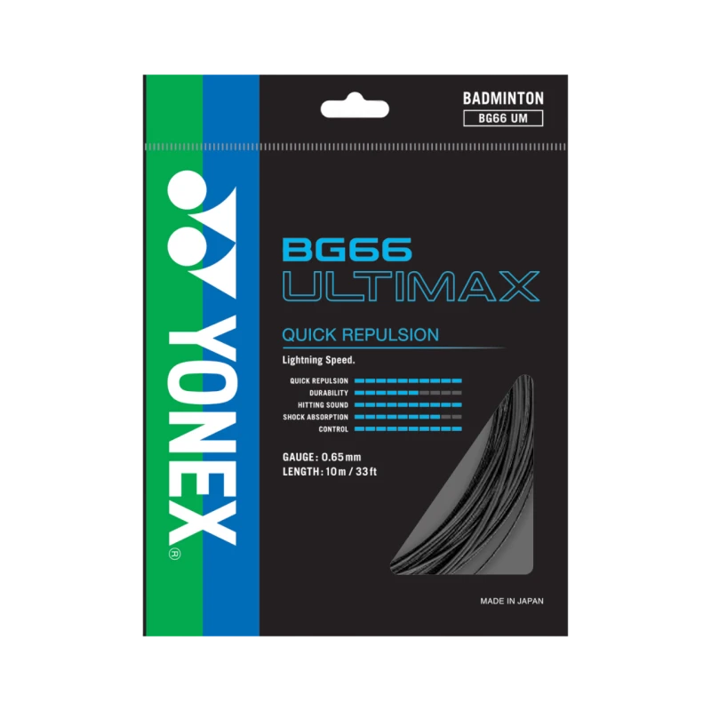 YONEX STRING BG66 Ultimax BLACK